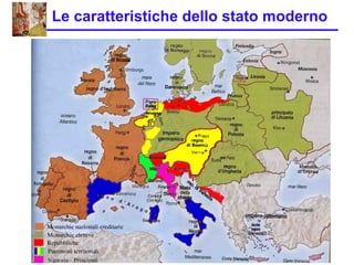 Le caratteristiche dello stato moderno
 