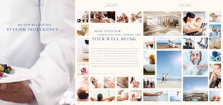 r e s ta u r a n t s

	

s pa & f i t n e s s

s pa & f i t n e s s

Do not relinquish

stylish indul gence  ...

More Space for
your relaxation , exercise and

your well -being.
S e a m i l e s a way f ro m eve r yd ay l i fe – to g et h e r, t h e O C E A N S PA a n d t h e f i t n e s s a re a
a b o a r d t h e E U R O PA 2 of fe r i n c re d i b l y g re a t f re e d o m to p a m p e r b o d y a n d s o u l o n
a tot a l of n o l e s s t h a n 1,0 0 0 s q u a re m et re s /10,76 5 s q u a re fe et. E n j oy t re a t m e nts
s u c h a s l o m i l o m i*, a ­ r a d i t i o n a l H a wa i i a n o i l m a s s a g e w h i c h re l i eve s te n s i o n.
t
O r a c t i va te yo u r s e l f-h e a l i n g p o w e r s w i t h t h e I n d o n e s i a n p a nt a i l u a r *. I f yo u a re i n
t h e m o o d fo r s p o r ts a n d e xe rc i s e, yo u c o u l d d o yo u r p e r s o n a l f i t n e s s c h e c k w i t h a
­
Pe r s o n a l Tr a i n e r * o r c h o o s e f ro m t h e m u l t i fa c ete d c o u r s e p ro g r a m m e r a n g i n g f ro m
s p i n n i n g to p i l a te s – a l way s w i t h a re l a x i n g v i e w of t h e va s t ex p a n s e of t h e o c e a n.

*  T h e s e s e r v i c e s a r e n o t i n c l u d e d i n t h e c r u i s e p r i c e .

7

8

9

 