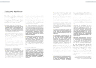 2 | Executive Summary                                                                                                                                                                                                                    Executive Summary | 3




     Executive Summary                                                                                                          •	 er Automobilvertrieb muss an das mobile Zeitalter
                                                                                                                                 
                                                                                                                                 D                                                           	   Markt zu unterstützen und den Kunden langfristig zu
                                                                                                                                	   angepasst werden, in dem die Möglichkeiten, die das      	   binden. 72 Prozent der befragten Deutschen mit Kauf-
                                                                                                                                	   Internet als Informationsmedium bietet, intensiver       	   absicht sind an einer fünfjährigen Herstellergarantie
     Während der Automobilmarkt in den Schwellenlän-              •  werden zunehmend kleinere, günstigere Modelle
                                                                   Es                                                           	   genutzt werden. Mehr als jeder zweite Europäer mit       	   interessiert.
     dern boomt, ist der europäische Markt derzeit von                oder Gebrauchtwagen gekauft. Viele Europäer schieben      	   Kaufabsicht plant, sich in den kommenden zwei Jahren
     einer Flaute geprägt. Die Wirtschaftskrise stellt Ver-           den Neuwagenkauf auf und geben sich mit ihrem jetzi-      	   virtuell zu informieren. Jeder dritte Europäer mit       •  Bindung der Kunden an die Marke kann mithilfe von
                                                                                                                                                                                              Die
     käufer und Händler in der Automobilindustrie vor neue            gen Pkw zufrieden. Trotz diverser Fördermaßnahmen         	   Kaufabsicht zeigt sich bereits daran interessiert, den       Wartungsverträgen gestärkt werden. Sie sichern dem
     Herausforderungen. Mittelfristig gehen Experten                  zur Verschrottung sowie zum Kauf neuer Pkws erlebt        	   nächsten Pkw über das Internet zu erwerben.                  Autofahrer auch nach dem Kauf Qualitätsservice für die
     allerdings davon aus, dass ein Aufschwung möglich ist.           der europäische Neuwagenmarkt keinen Aufschwung.                                                                           Pkw-Wartung. Auch Angebote für die Rücknahme des
     Die zentralen Erkenntnisse der Studie lauten:                    Als Folge der immer späteren Fahrzeugerneuerungen         • 
                                                                                                                                 Die     Herstellerseiten dienen als Hauptquelle für die         alten Pkws wirken sich positiv auf die Kaufentscheidung
                                                                      veraltet der europäische Autobestand.                         Informationsrecherche rund um die Wahl des neuen             aus.
                                                                                                                                    Pkws. Im Gegensatz zu den europäischen Nachbarn set-
     Die Europäer und das Auto in Zeiten der Krise                • 
                                                                   Viele     Europäer träumen nach wie vor vom eigenen              zen die Deutschen beim Angebots- und Preisvergleich      • 
                                                                                                                                                                                              Finanzierungs-    und Leasingangebote sind für die

     •  Lebenshaltungskosten steigen in allen Bereichen.
      Die                                                             Auto, auch wenn die Zukunftsaussichten aufgrund der
                                                                      Wirtschaftskrise nicht positiv sind. Etwas mehr als die
                                                                                                                                    im Verhältnis vermehrt auf die Internetseiten unabhän-
                                                                                                                                    giger Autohändler.
                                                                                                                                                                                               Europäer interessant, nicht zuletzt weil sie für einige
                                                                                                                                                                                               Haushalte die einzige Möglichkeit bieten, sich über-
       Verbraucher stehen vor der Herausforderung, diese
       Kosten zu decken. Die aktuelle wirtschaftliche Situation       Hälfte der deutschen Befragten, die in den kommenden                                                                     haupt einen Pkw leisten zu können. Kredite und Leasing
       beeinflusst die Europäer in ihrem Konsumverhalten.             zwei Jahren einen Pkw kaufen möchte, interessiert sich    •  Verbraucher verschafft sich über das Internet einen
                                                                                                                                 Der                                                           werden demnach zukünftig die Hauptfinanzierungs-
       Auch der Bereich „Automobilität“ wird stetig teurer und        für einen Neuwagen. Hersteller, Vertrieb, Techniker und       eigenen Überblick über die wettbewerbsfähigen Preise.      quelle für Neu- und Gebrauchtwagen sein, da sie dem
       zwingt die Verbraucher zu Einsparungen.                        andere Dienstleister im Automobilbereich müssen auf           Mit dem Autokauf über das Internet wird daher der          Kunden finanzielle Hindernisse aus dem Weg schaf-
                                                                      die immer höheren und unterschiedlichen Anforderun-           Kaufpreis zur größten Herausforderung für den Fahr-        fen. Knapp jeder zweite europäische Käufer, der seinen

     • 
      Alternative Transportmittel gewinnen zunehmend an               gen der Verbraucher eingehen, um einen schnelleren
                                                                      Aufschwung zu ermöglichen.
                                                                                                                                    zeugvertrieb.                                            	 Pkw finanziert hat, nahm dank der fachspezifischen
                                                                                                                                                                                             	 Beratung das Finanzierungsangebot direkt im Auto-
       Bedeutung. Das Angebot an öffentlichen Verkehrs-
       mitteln wächst. Individuelle Transportmittel  wie  z. B.                                                                 •  ie Geschwindigkeit des Internets allein reicht nicht
                                                                                                                                 	
                                                                                                                                 D                                                           	 handel in Anspruch.
       Zweiräder und andere Mobilitätslösungen werden ver-        •  Der Kaufpreis wird von den Kunden ganz genau unter        	   aus, um den Pkw-Handel wieder anzukurbeln. Rund
       stärkt genutzt. Dazu zählt auch die günstige und mobile        die Lupe genommen. Die Studie zeigt, dass fast zwei       	   82 Prozent der deutschen Fahrzeugkäufer wollen           •  ine deutliche Mehrheit der befragten Deutschen hat
                                                                                                                                                                                              	
                                                                                                                                                                                              E
       Lösung Carsharing.                                             Drittel der Pkw-Käufer im Autohandel den Kaufpreis        	   beispielsweise nicht auf eine Probefahrt verzichten.     	   bereits eine Finanzierung im Autohandel abgeschlossen.
                                                                      ihres Neuwagens aushandeln. Für mehr als ein Vier-        	   Verkäufer und Vertragshändler spielen bei der Neu-       	   In den kommenden zwei Jahren tendiert allerdings

     •  Fahrzeugpreise sind in allen vom Automobilbaro-
      Die                                                             tel der Europäer sind Preisnachlässe und interessante
                                                                      Finanzierungsmöglichkeiten besonders wichtig. Vergli-
                                                                                                                                	
                                                                                                                                	
                                                                                                                                    organisation des Autovertriebs immer noch eine zent-
                                                                                                                                    rale Rolle und müssen dem Kunden nach dem Auto-
                                                                                                                                                                                             	
                                                                                                                                                                                             	
                                                                                                                                                                                                 etwas mehr als die Hälfte der befragten Deutschen
                                                                                                                                                                                                 mit Kaufabsicht zu einer Kreditaufnahme bei einer
       meter analysierten Ländern, mit Ausnahme der Türkei,
       zwischen 2000 und 2012 kontinuierlich angestiegen.             chen mit dem europäischen Durchschnitt spielen in         	   kauf noch mit Empfehlungen und Beratungen sowie          	   Bank oder einem spezialisierten Kreditunternehmen.
       Zudem erleben europäische Autofahrer einen jährlichen          Deutschland Finanzierungsangebote eine besondere          	   verschiedenen Serviceleistungen zur Seite stehen.
       Spritpreisanstieg von rund vier Prozent.                       Rolle.                                                                                                                 „Die größte Herausforderung für Hersteller wie
                                                                                                                                •  Mobilitätsgarantien binden den Kunden auch nach          Händler ist der Smart-Shopper. Als Smart-Shopper
                                                                                                                                    dem Autokauf an den Vertragshändler. Mehr als die        bezeichnen wir Menschen, deren Wünsche an ein
     Wirtschaftskrise stellt Automobilindustrie und               Neuorganisation des Vertriebs?                                    Hälfte der deutschen Fahrzeugkäufer lässt ihren Pkw      Produkt größer als ihre Preisbereitschaft sind. Über-
     Verbraucher vor neue Herausforderungen                       •  ie derzeitige Vertriebsstrategie basiert auf komplexen
                                                                   	
                                                                   D                                                                bei dem Vertragshändler warten, bei dem sie das Auto
                                                                                                                                    gekauft hat. Um Kosten zu sparen, führen die europäi-
                                                                                                                                                                                             zeugt werden können solche Käufer nur, wenn man
                                                                                                                                                                                             ein hohes Preisvertrauen herstellt. Flatrates, die alle
     • 
      Die   finanziellen Möglichkeiten der Haushalte sind         	
                                                                  	
                                                                      logistischen Prozessen, die die Vertragshändler ver-
                                                                      anlasst, vorrangig Lagerfahrzeuge zu verkaufen. Die           schen Pkw-Besitzer auch selbst Reparaturen durch oder    fahrzeugbezogenen Kosten umfassen, sind ein proba-
       beschränkt. Anschaffungs- und Betriebskosten stellen                                                                         suchen eine Expresswerkstatt auf.                        tes Mittel, um Kunden preislich zufriedenzustellen, sie
       nach wie vor das Hauptkriterium bei der Fahrzeug-          	   Angebote beschränken sich demnach primär auf den
                                                                  	   Lagerbestand und können nur beschränkt an die indi-                                                                    aber gleichzeitig auch an die Marke und das Autohaus
       wahl dar. Zugleich erwarten Verbraucher, dass der                                                                                                                                     zu binden.“
       gekaufte Pkw zuverlässig und sicher ist. Das Kriterium     	   viduellen Kundenbedürfnisse angepasst werden. Eine
                                                                  	   Umgestaltung des Vertriebssystems ist unbedingt not-      Serviceleistungen als Umsatztreiber
       der Zweckmäßigkeit gewinnt für den Autokauf zuneh-
       mend an Bedeutung. Kriterien wie Design, Komfort und       	   wendig, um den Erwartungen der Verbraucher zu             • 
                                                                                                                                 Garantieleistungen  und Finanzierungsprodukte er-                      Prof. Dr. Willi Diez, Direktor des Instituts für
                                                                                                                                                                                                    Automobilwirtschaft (IFA) an der Hochschule für
       Image rücken immer weiter in den Hintergrund.              	   entsprechen.                                              	 leichtern dem Kunden die Kaufentscheidung. Herstel-
                                                                                                                                	 ler erhalten über Garantieprodukte die Möglichkeit,                     Wirtschaft und Umwelt (HfWU) Nürtingen
                                                                                                                                	 neue Stammkunden zu gewinnen, den After-Sales-
 