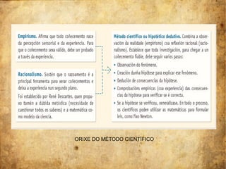 ORIXE DO MÉTODO CIENTÍFICO
 