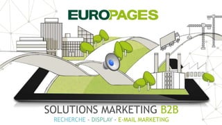 SOLUTIONS MARKETING B2B
RECHERCHE – DISPLAY – E-MAIL MARKETING
 