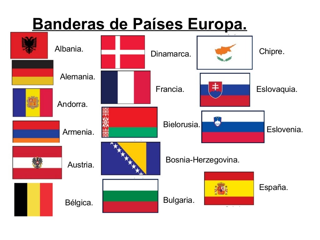 Europa, paises capitales y banderas.