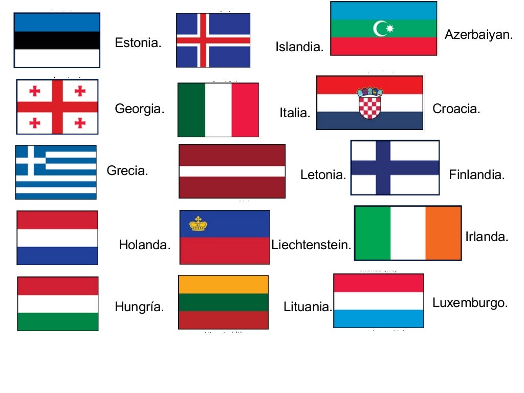 Europa, paises capitales y banderas.