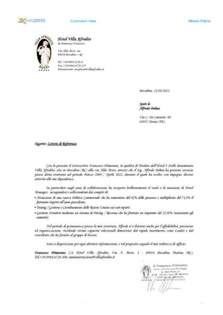 Curriculum Vitae Alfredo Palma
© Unione europea, Pagina 5 / 6
 