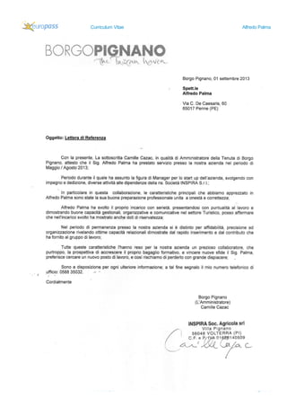 Curriculum Vitae Alfredo Palma
© Unione europea Pagina 6 / 6
 