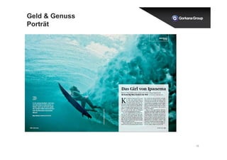 Geld & Genuss 
Porträt 
18 
 