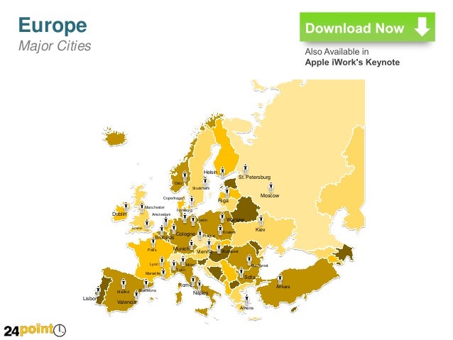 download powerpoint map of europe template editable presentation