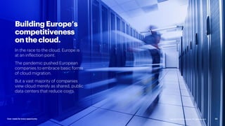 BuildingEurope’s
competitiveness
onthecloud.
In the race to the cloud, Europe is
at an inflection point.
The pandemic push...