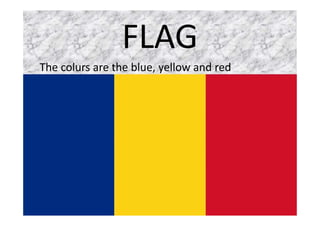 FLAG
The colurs are the blue, yellow and red
 