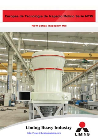 Europea de Tecnología de trapecio Molino Serie MTW


                MTW Series Trapezium Mill




            http://www.trituradoraspiedra.com
 