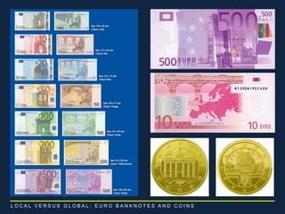 L O C A L V E R S U S G L O B A L : E U R O B A N K N O T E S A N D C O I N S 
 