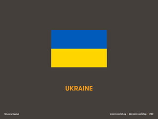 UKRAINE

We Are Social

wearesocial.sg • @wearesocialsg • 262

 