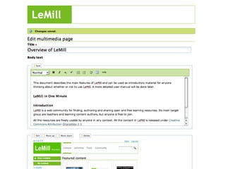 European learning resource community LeMill