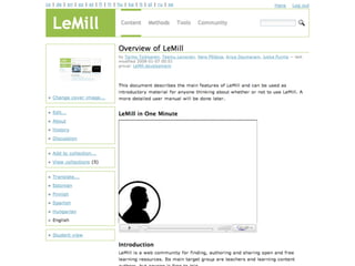 European learning resource community LeMill