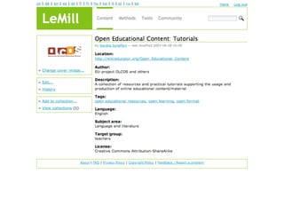 European learning resource community LeMill