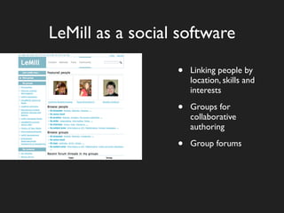 European learning resource community LeMill