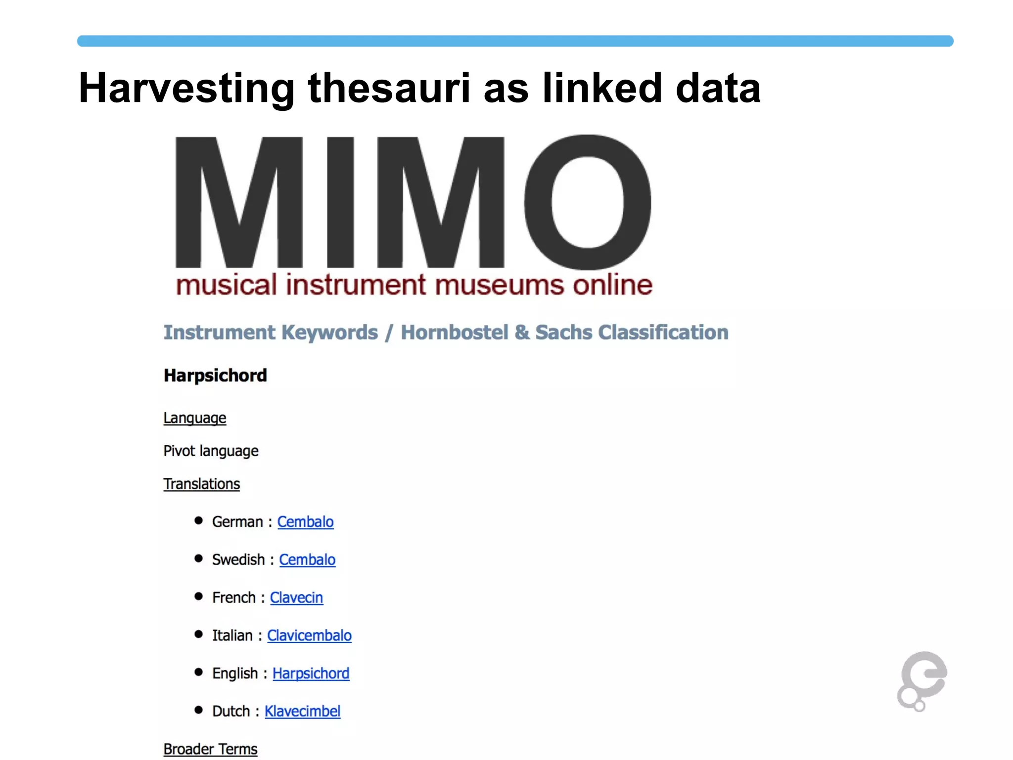 Harvesting thesauri as linked data
 