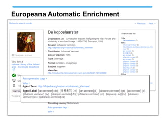 Europeana Automatic Enrichment
 