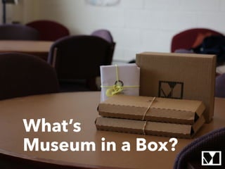 What’s
Museum in a Box?
 