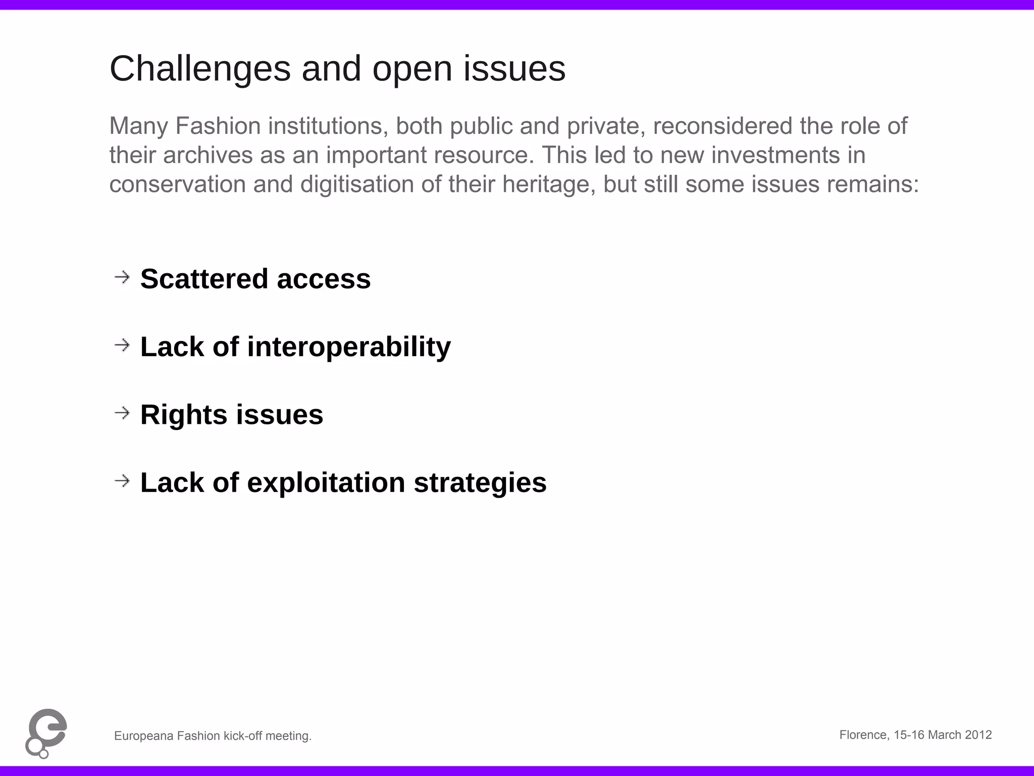 Europeana Fashion project overview. Marco Rendina | PPT