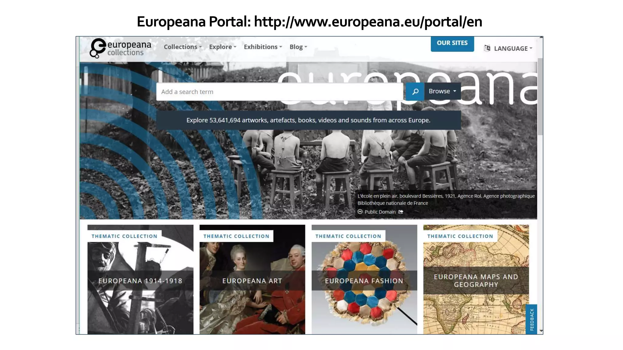 Europeana Portal: http://www.europeana.eu/portal/en
 