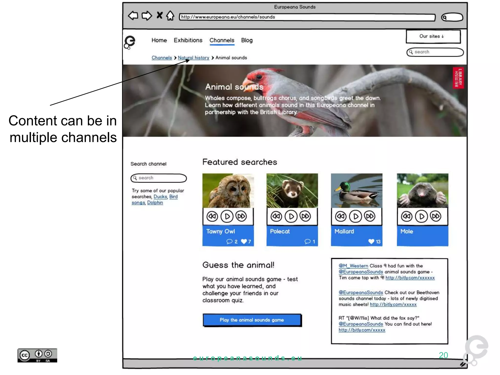 Content can be in 
multiple channels 
e u r o p e a n a s o u n d s . e u 20 
 
