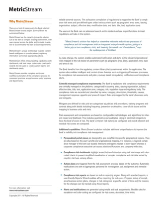 Metricstream Module Map Global Bank Brings Compliance Risks under Control | PDF