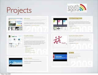 Projects




Friday, 3 July 2009
 