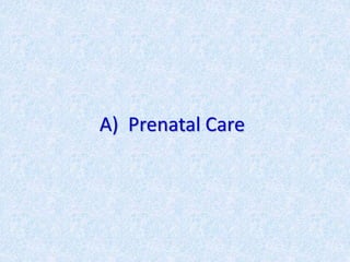 A) Prenatal Care
 