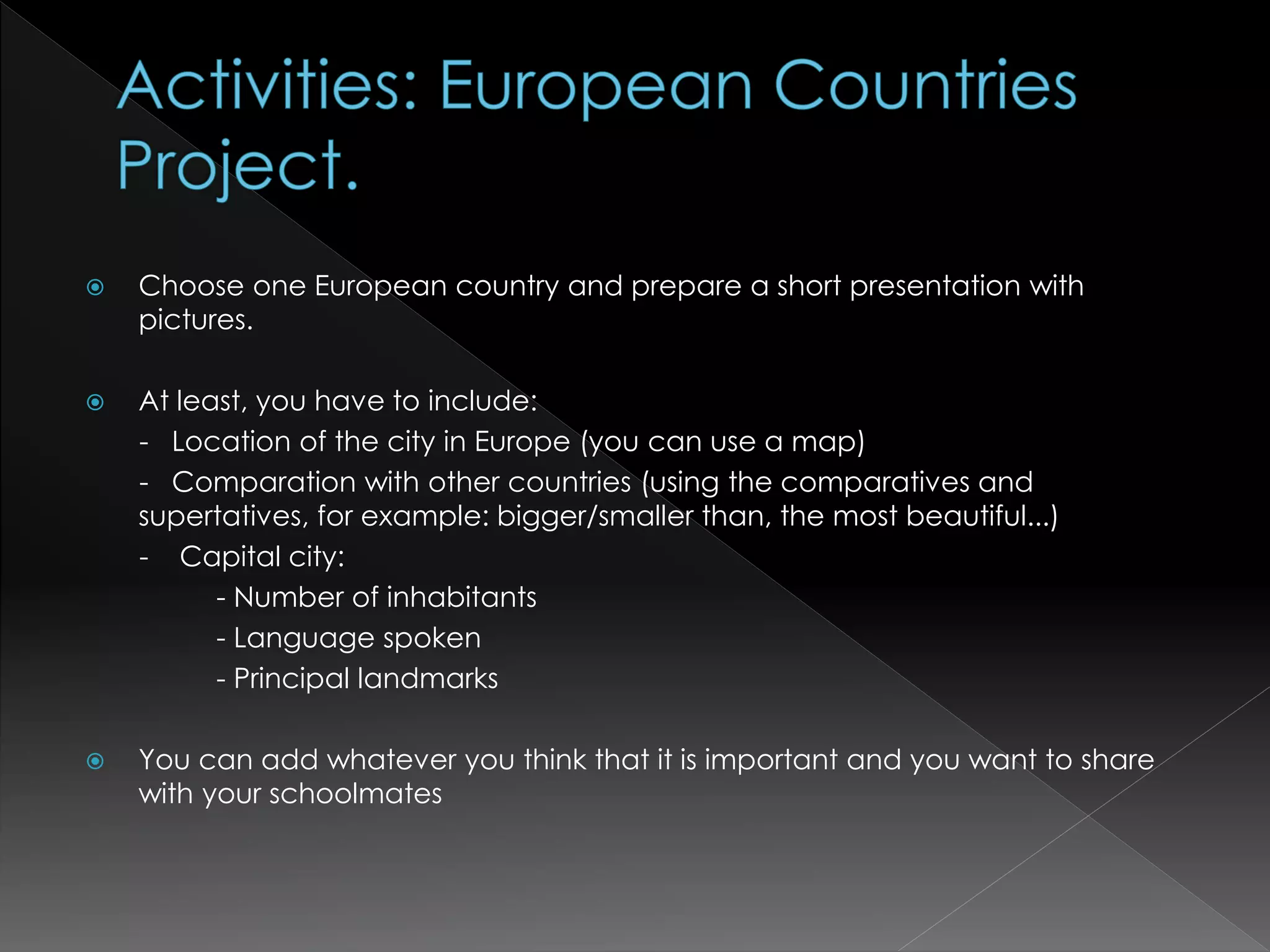 European countries CLIL project | PPTX | Europe Travel | Travel Locations