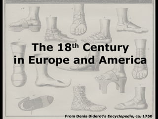 The 18th Century
in Europe and America

From Denis Diderot’s Encyclopedie, ca. 1750

 