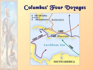 Columbus’ Four VoyagesColumbus’ Four Voyages
 