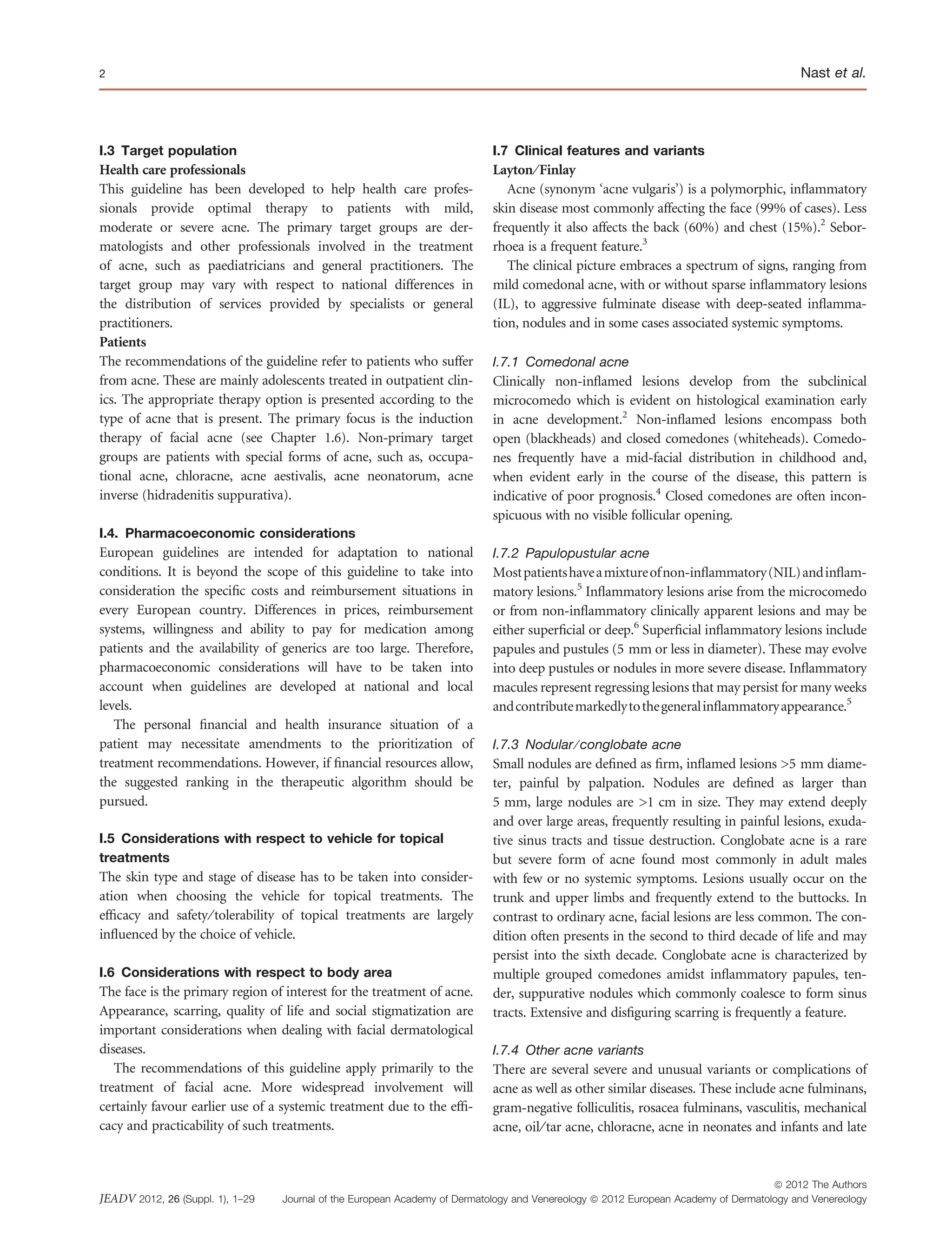 European Evidence-based (S3) Guidelines for the Treatment of Acne | PDF