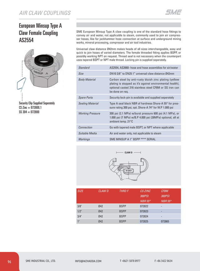 European minsup claw coupling PDF