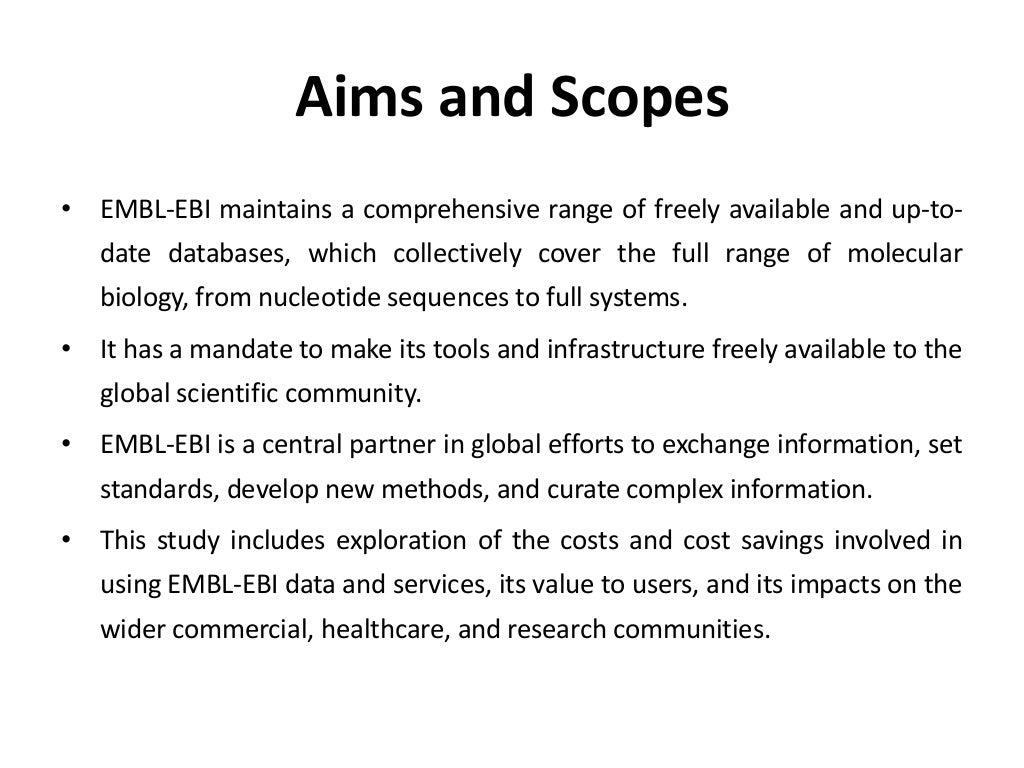 European molecular biology laboratory (EMBL)