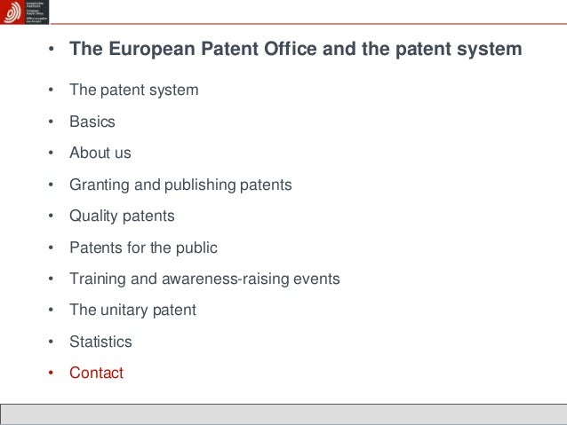 European Patent Office - general presentation