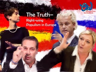 The Truth–
Right-wing
Populism in Europe
Result presentation for the European
Competition
by Philine M. ter Haseborg
 