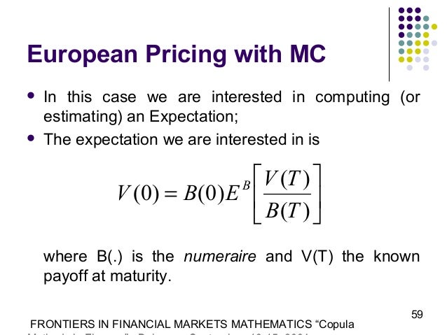 Financial Derivatives Pricing Applications and Mathematics