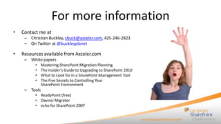 #EuropeanSP--11 Strategic Considerations for SharePoint Migrations