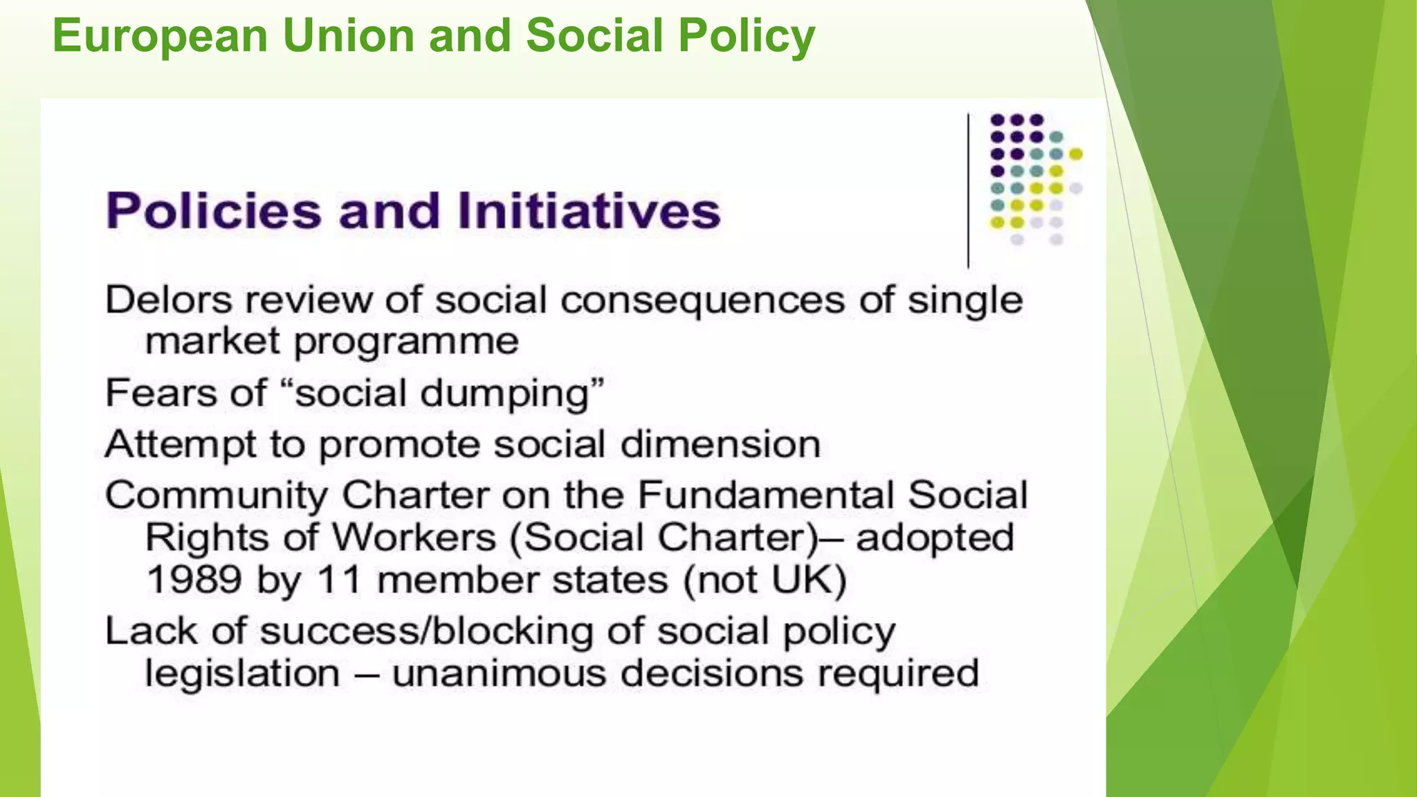 European Union and Social Policy