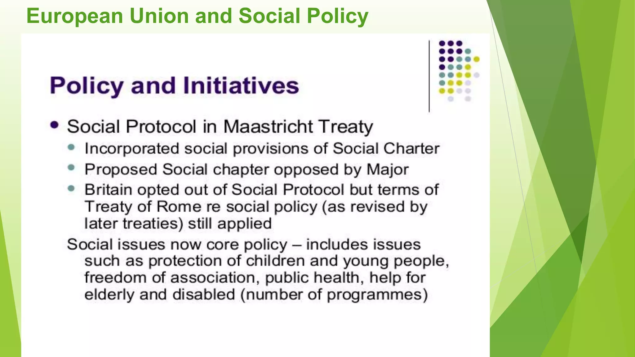 European Union and Social Policy