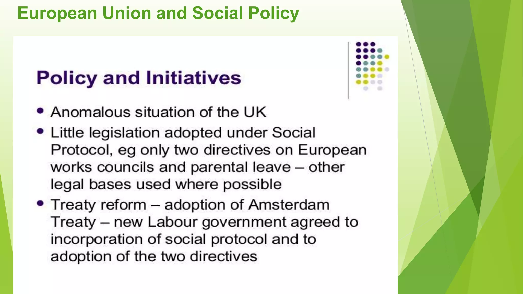 European Union and Social Policy