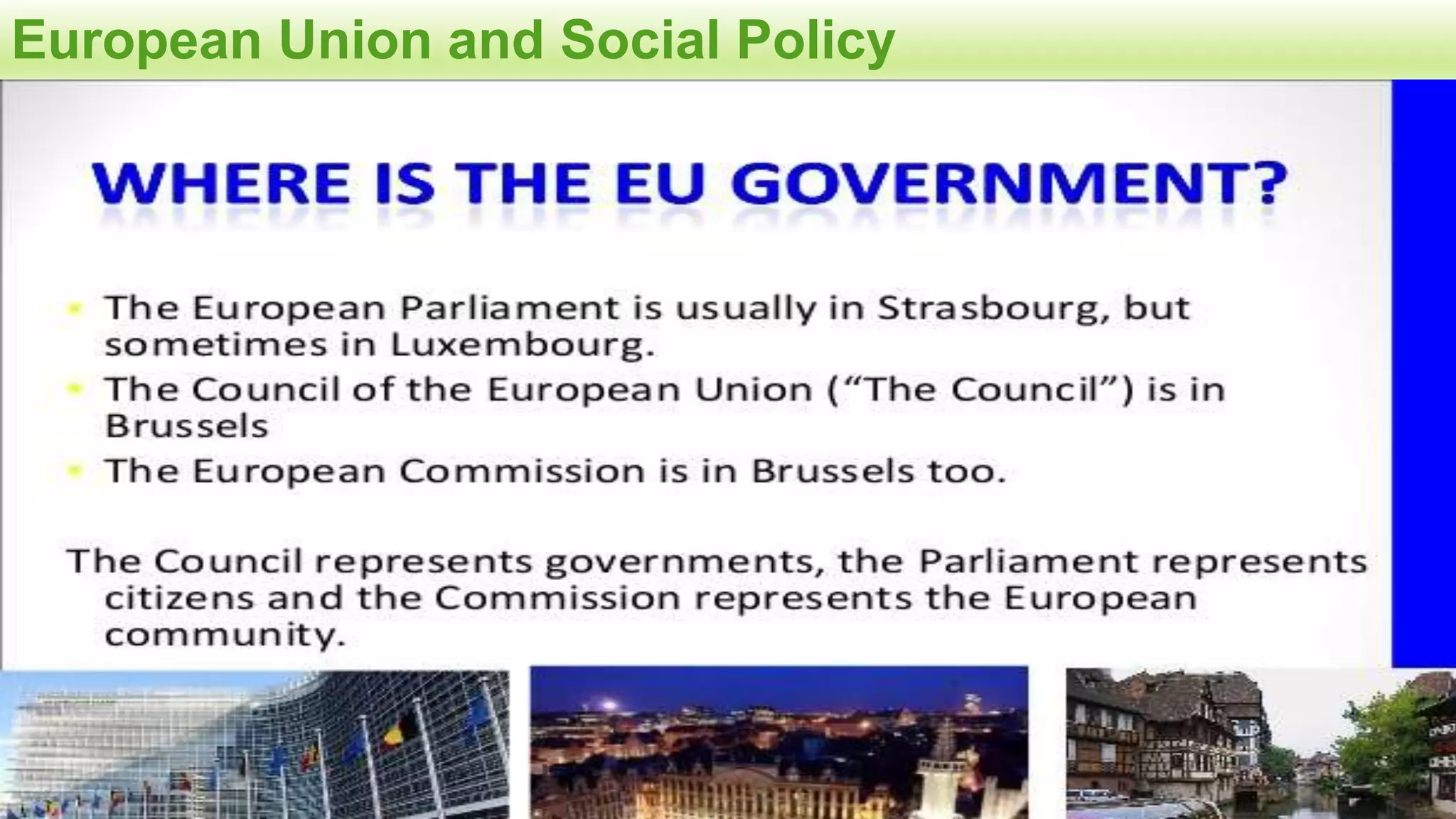 European Union and Social Policy