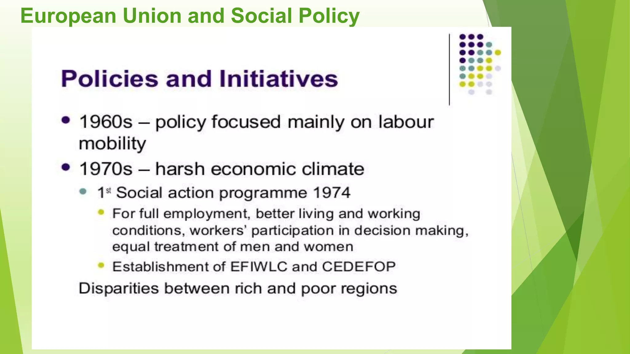 European Union and Social Policy