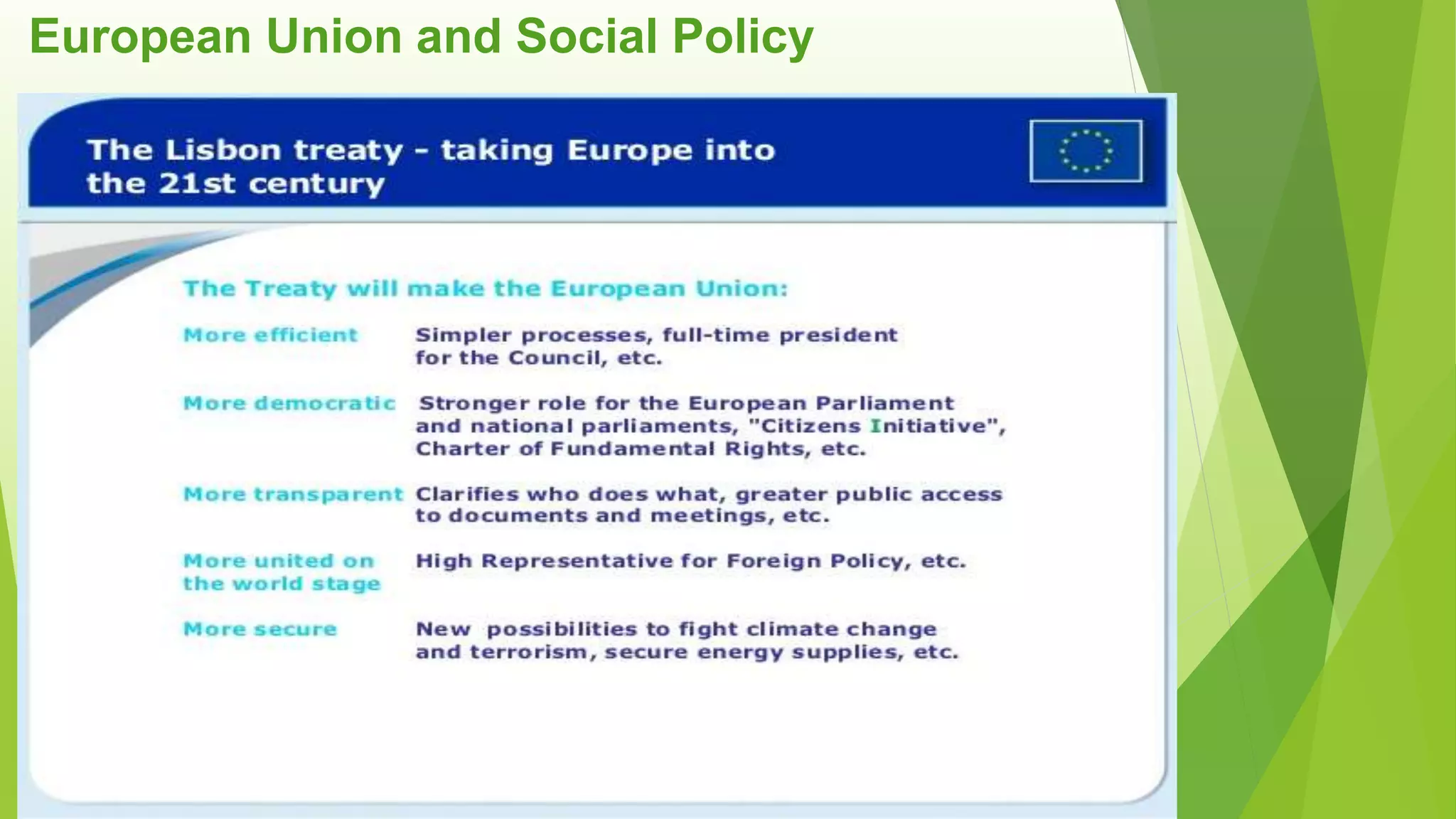 European Union and Social Policy