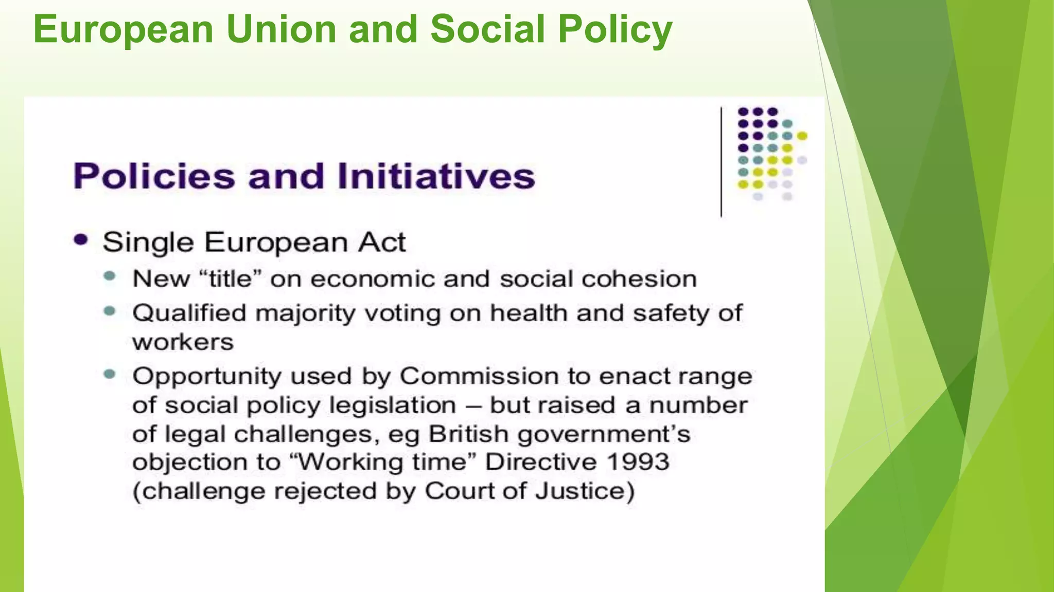 European Union and Social Policy