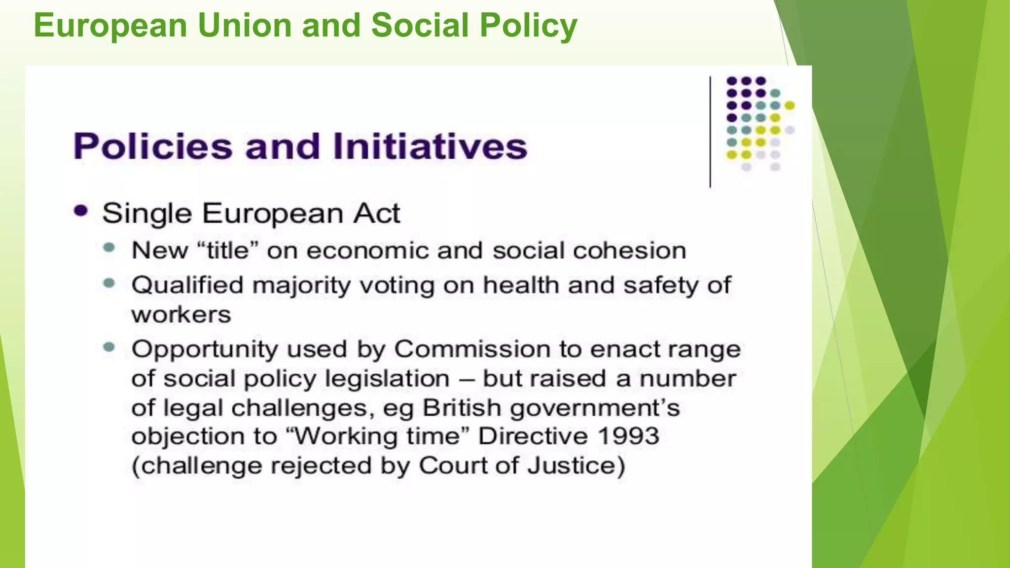 European Union and Social Policy