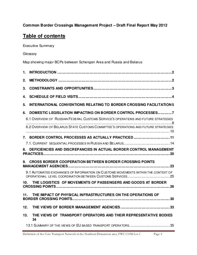 letter crossing template border project border crossings management European union common