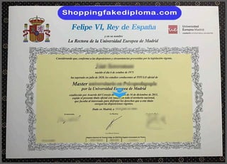 European University Madrid fake degree from shoppingfekadioploma.com