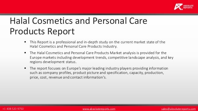 Halal cosmetics and personal care market